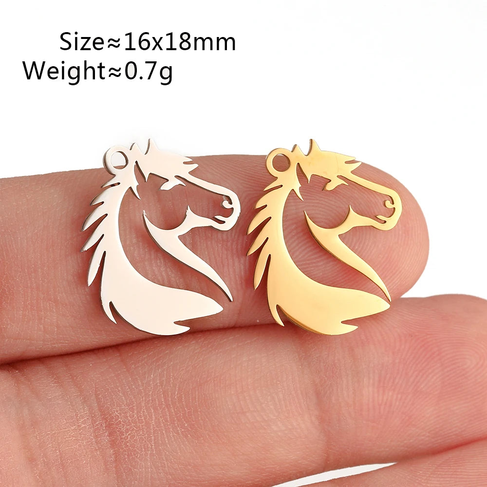 5Pcs Summer Hat/Lip Kiss/Swimsuit/Airplane Travel Charm  Stainless Steel Jewelry Making Craft DIY Bracelets Necklace Accessories - Sun Studio
