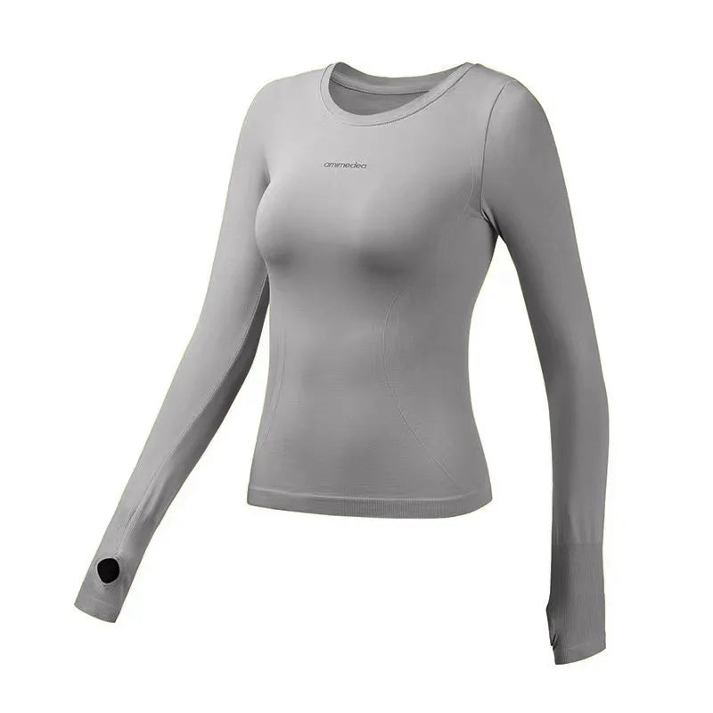 Fitness Tops Women Tight Sports Long Sleeve Yoga Clothing Running Training Clothes Gym Workout Shirt Comfortable Training Cloth - Sun Studio
