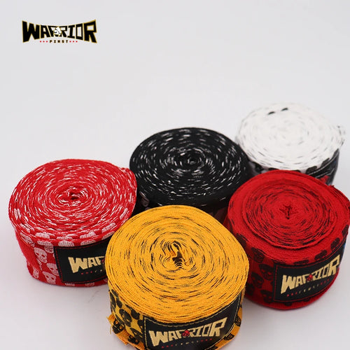 1 Pair Boxing Hand Wraps MMA Muay Thai Kick Boxing Handwraps For Training Bandages Sport Straps 3M/5M Length Skull Print - Sun Studio