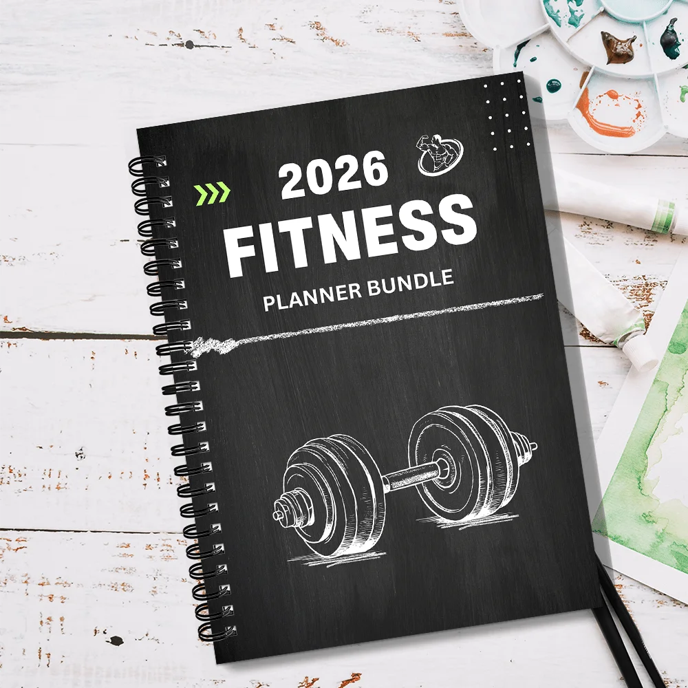 1PC Fitness Planner Bundle-Fitness Journal Workout Log Book Bundle – Fitness Plan Book - Schedule-Daily Fitness Planners - Sun Studio