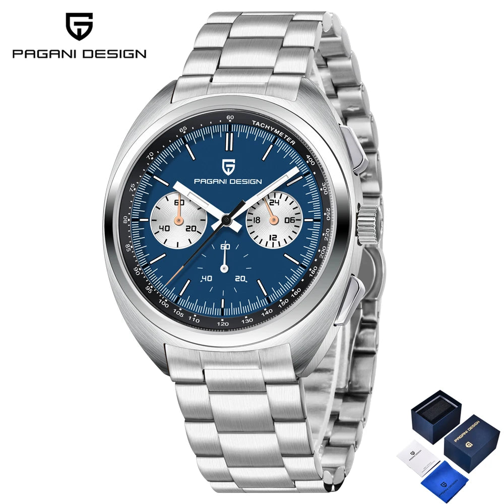 PAGANI DESIGN Panda Men's Watches 2025 Top Luxury Quartz Watch For Men Chronograph Wristwatches AR Sapphire Waterproof Luminous - Sun Studio