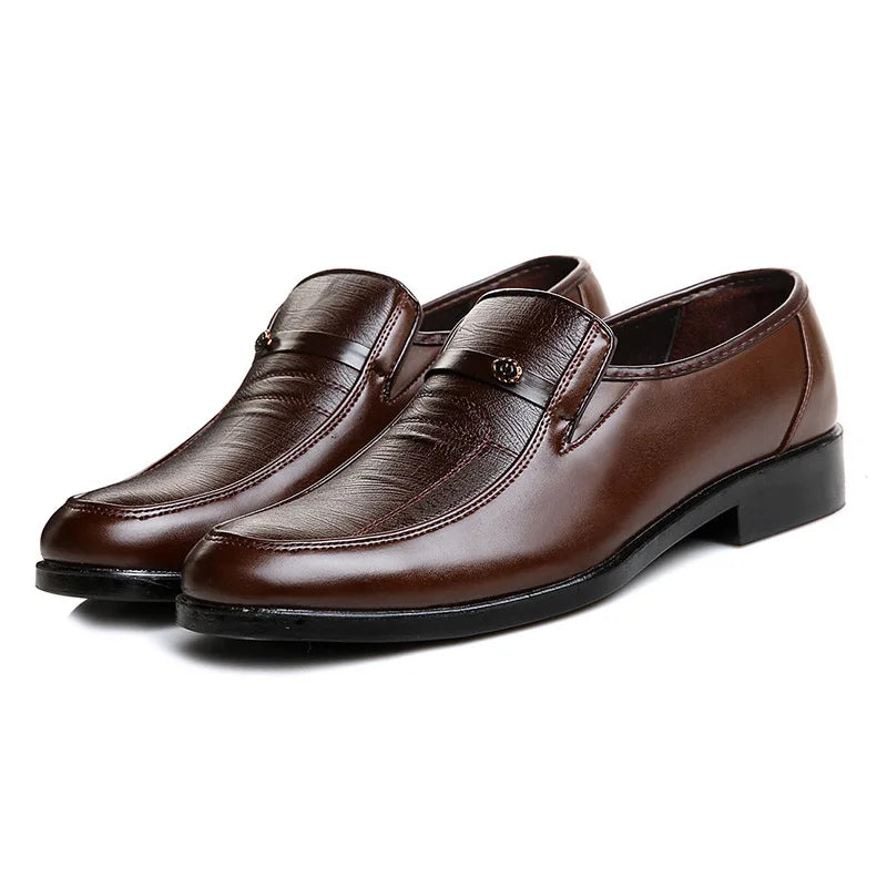 2024 New Leather Shoes for Men High Quality Business Men Dress Shoes comfortable Flats Oxford Breathable Men Party Wedding Shoes - Sun Studio