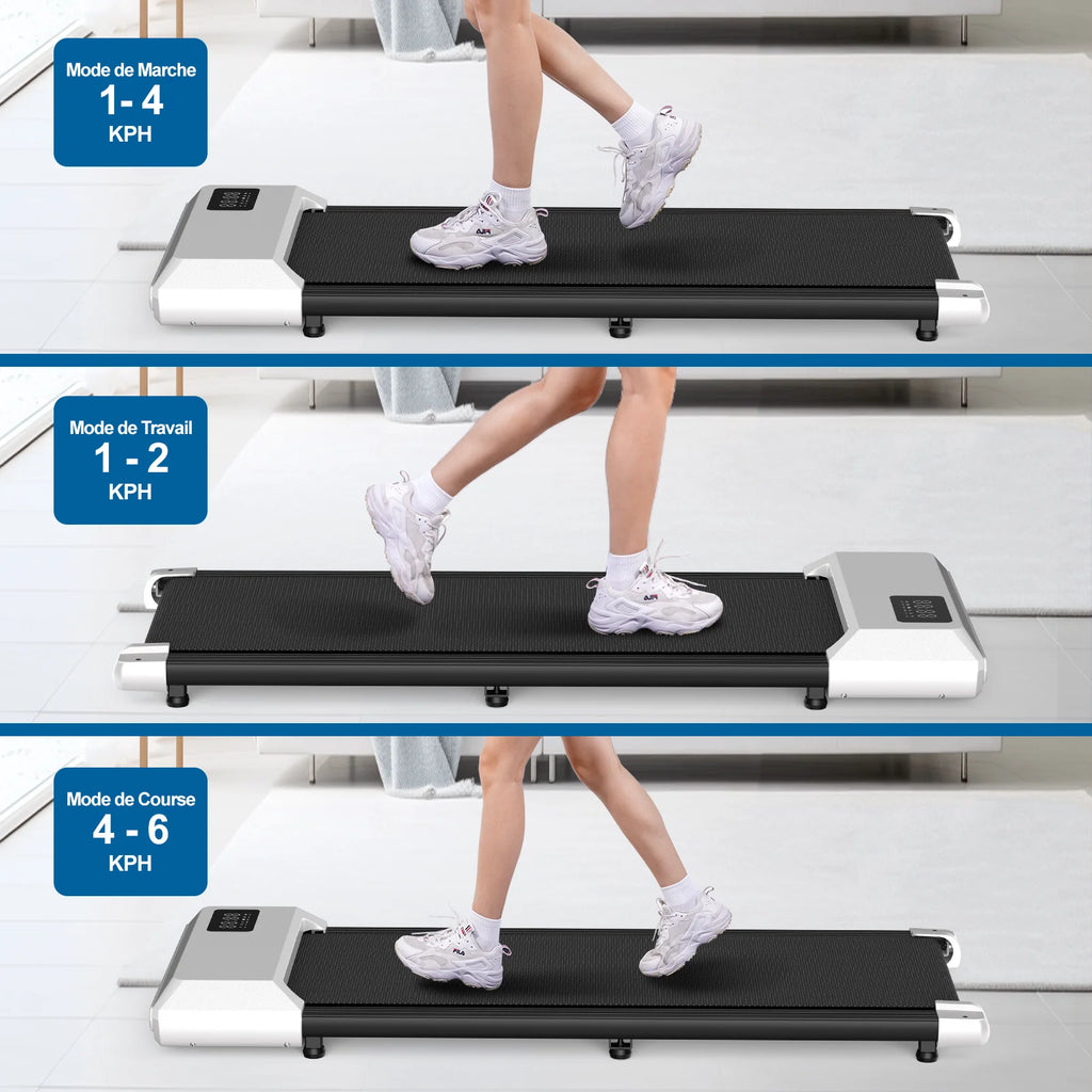 Walking Pad 2 in 1 Under Desk Treadmill, 2.5HP Low Noise Walking Pad Running Jogging Machine with Remote Control for Home Office - Sun Studio