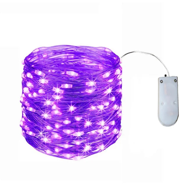 1-20M Led String Lights Copper Wire Starry Fairy Lights Battery Operated Lights for Bedroom Christmas Parties Wedding Decoration - Sun Studio