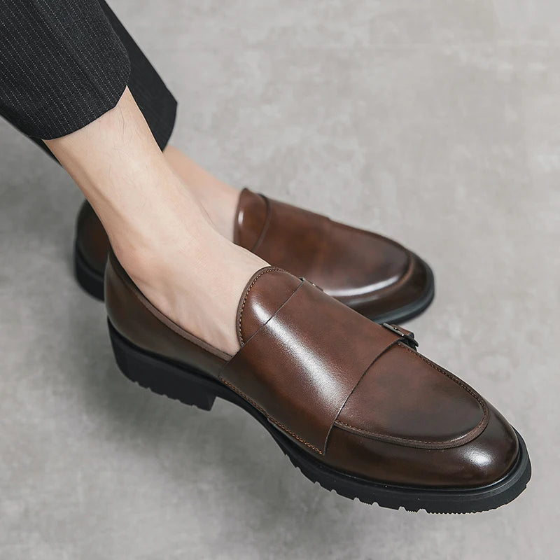 2023 Man Split Leather Shoes Rubber Sole Man Business Office Male Dress Lether Shoes Genuine Leather Wedding Party Shoes Plus 46 - Sun Studio