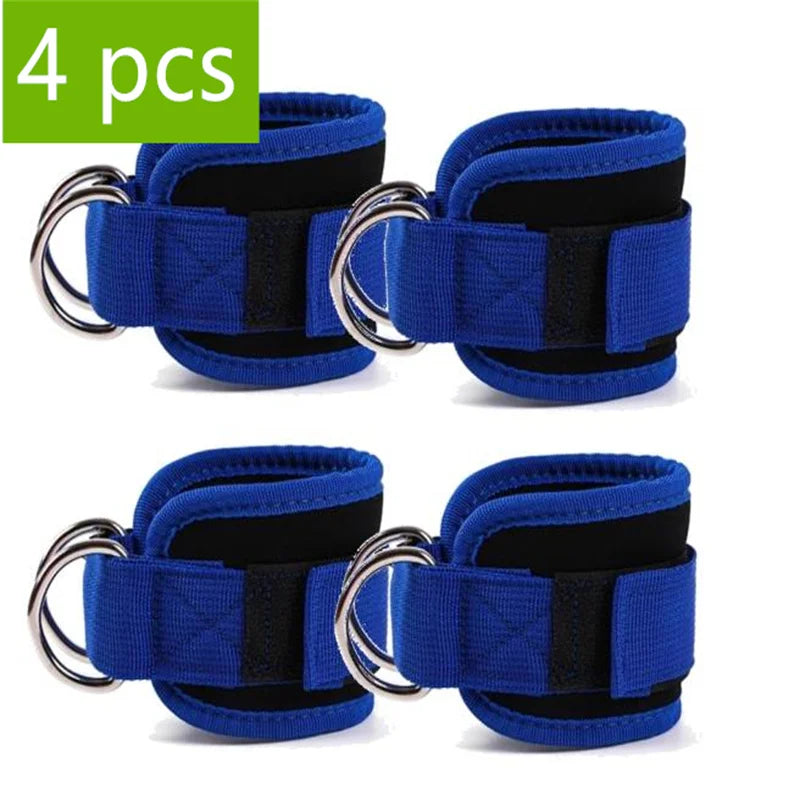 1/2/4 Pcs Cable Ankle Straps Double D-Ring Ankle Cuffs For Gym Workouts Glutes Legs Strength Training Support Sport Abductors - Sun Studio