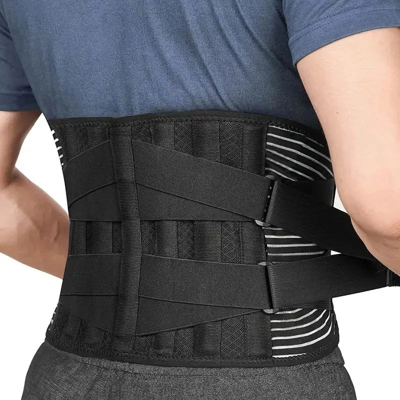 Lower Back Brace Lumbar Support Belt Adjustable Double Pull Breathable Spine Decompression Medical Orthopedic Brace Pain Relief - Sun Studio