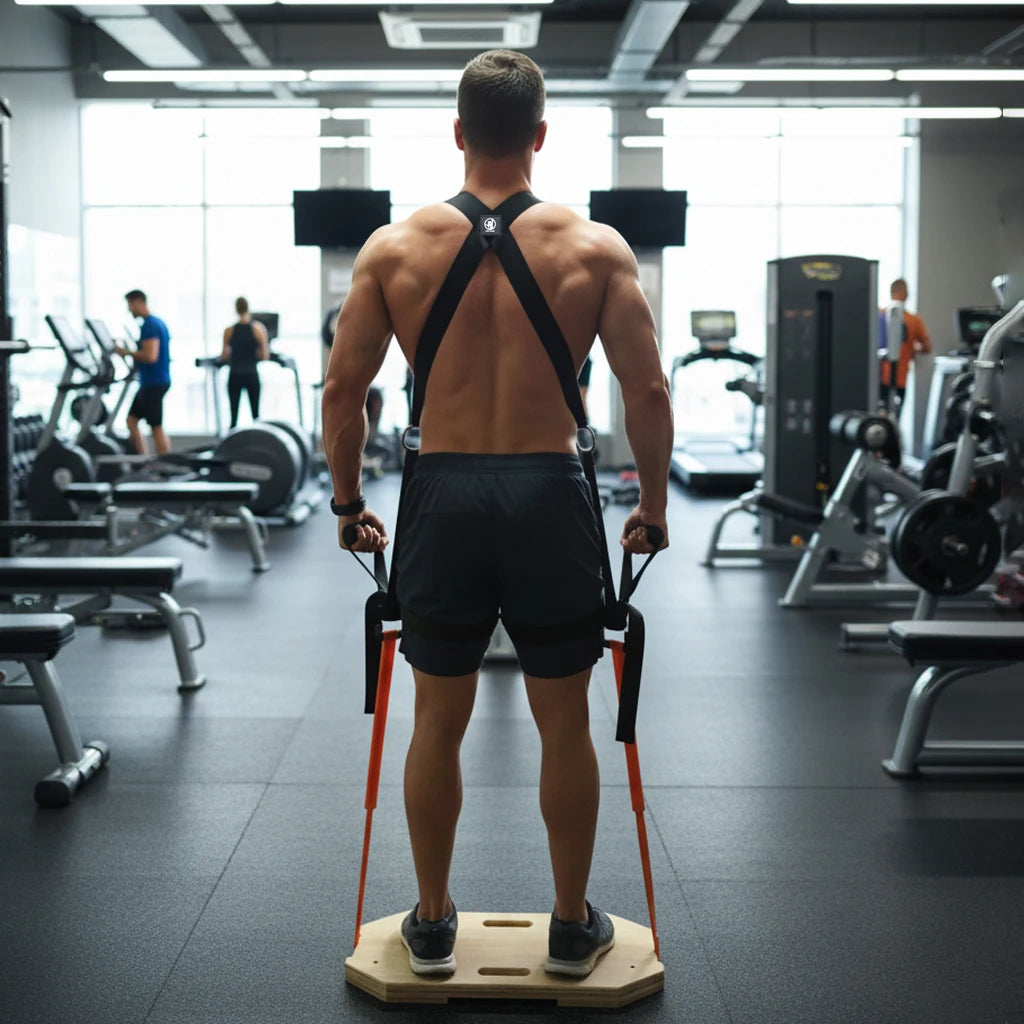 Squat Harness Vest for Resistance Bands – Adjustable Training Strap with Padded Shoulder Support Squats & Functional Workouts - Sun Studio