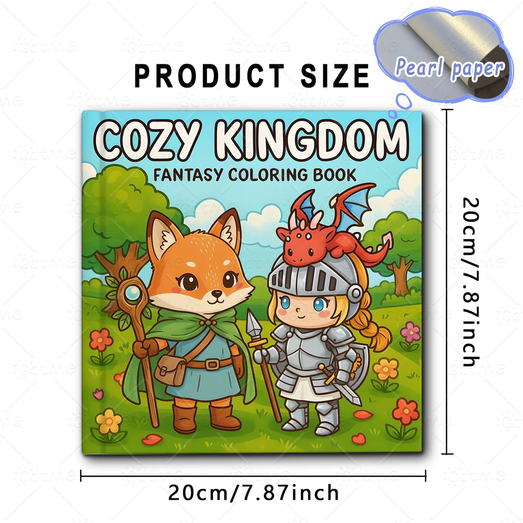 COZY KINGDOM FANTASY Bold-easy Patterns Coloring Book for Adults Cute Drawing Book Perfect Gift for Party and Birthday - Sun Studio