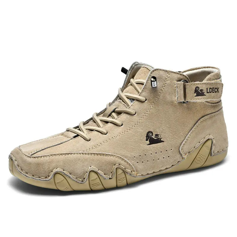 Men Leather Casual High Top Sneakers Winter Fur Plush Ankle BootsNew Luxury Footwear Shoes Zapatos Hombre - Sun Studio