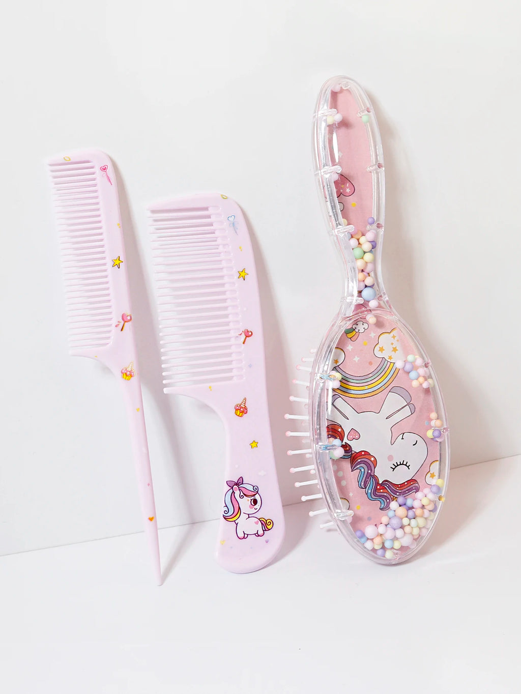 3pcs cartoon comb set, wet and dry dual-use, hair styling, suitable for any hair texture, gift set, special for real hair wigs - Sun Studio