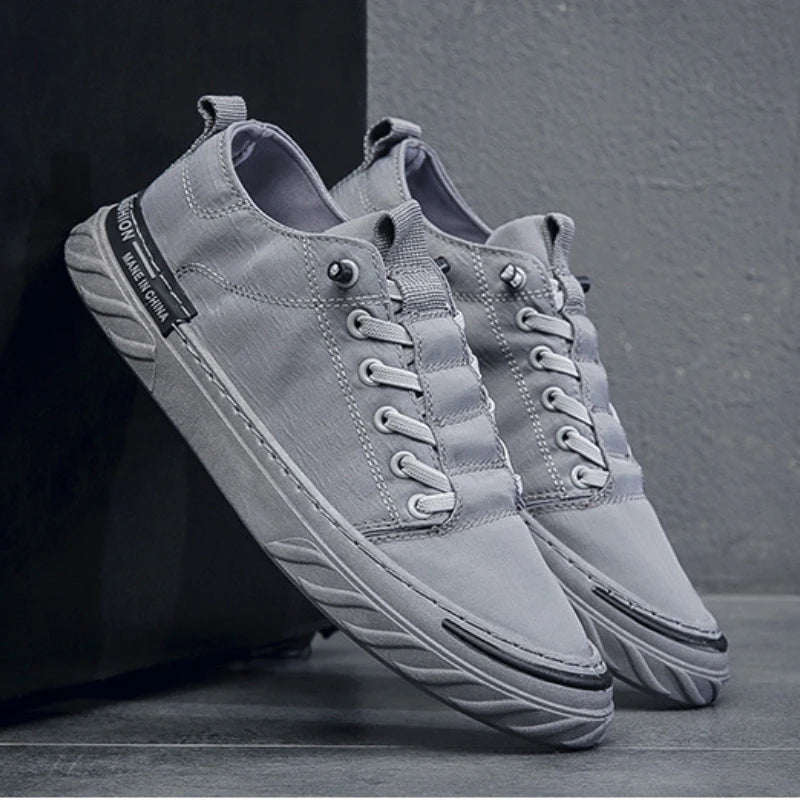 2024 Spring New Breathable Ice Silk Old Beijing Cloth Shoes Versatile Shoes Fashion Trend Men's Casual Canvas Board Shoes - Sun Studio