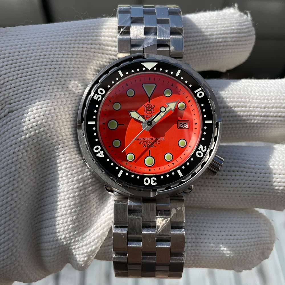 STEELDIVE SD1975 Luxury Automatic Watches Men Dive Watch 30Bar Waterproof Luminous Clock Sapphire Mirror Mechanical Wristwatch