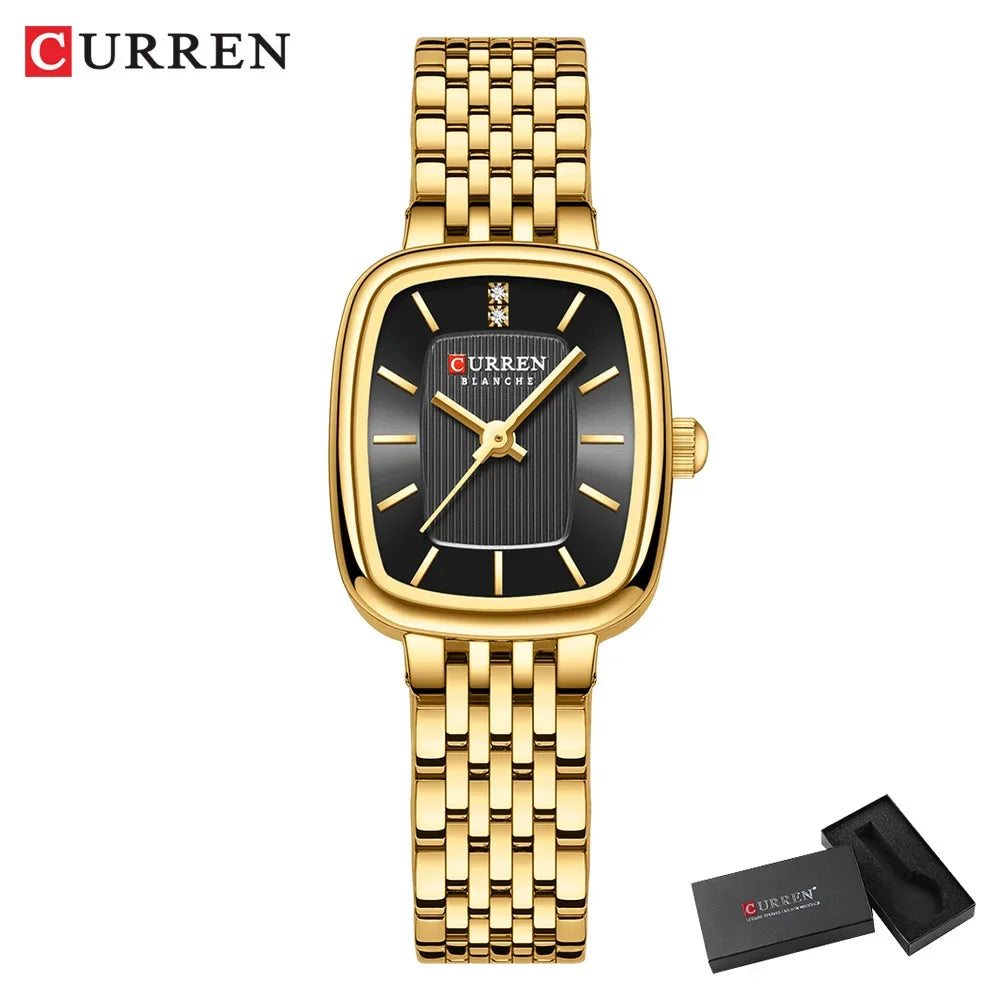 CURREN Luxury Women Watches Fashion Casual FemaleLadies Stainless Steel Quartz Wristwatches Life Waterproof Girlfriend Gift - Sun Studio