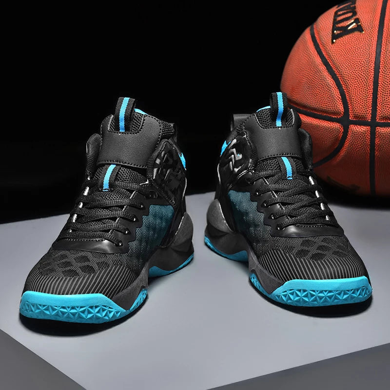 Basketball Shoes, Men's Outdoor Sports Shoes, Men's Shock-Absorbing High-Top Student Practical Basketball Shoes, Mesh Breathable Casual Shoes - Sun Studio