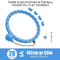 WESTTUNE Smart Weighted Fit Hoop Exercise Circle Infinity Fitness Hoop with Detachable Knots for Adults Weight Loss and Exercise - Sun Studio