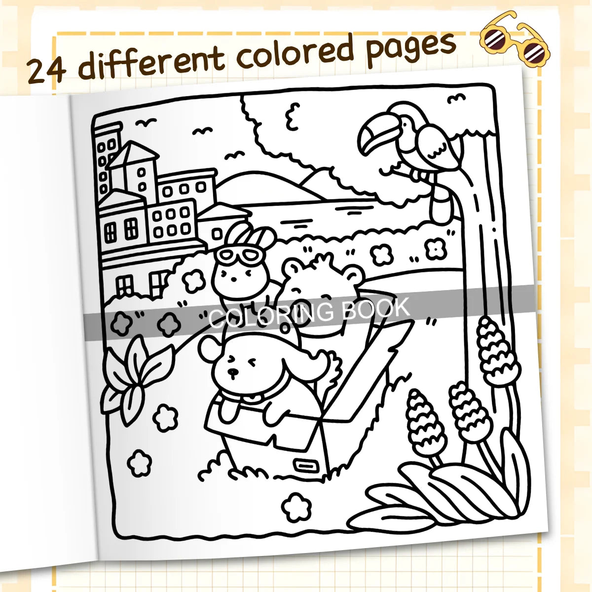 SPRING MOMENTS Coloring Book for Adults Featuring Cartoon Bold-easy Patterns for Relaxation Kids DIY Painting Drawing Books - Sun Studio