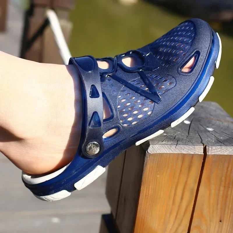 Fashion Slippers Casual Sandals Breathable Non-slip Comfortable Beach Shoes High Quality Home Slippers Outdoor Walking Male Shoe - Sun Studio