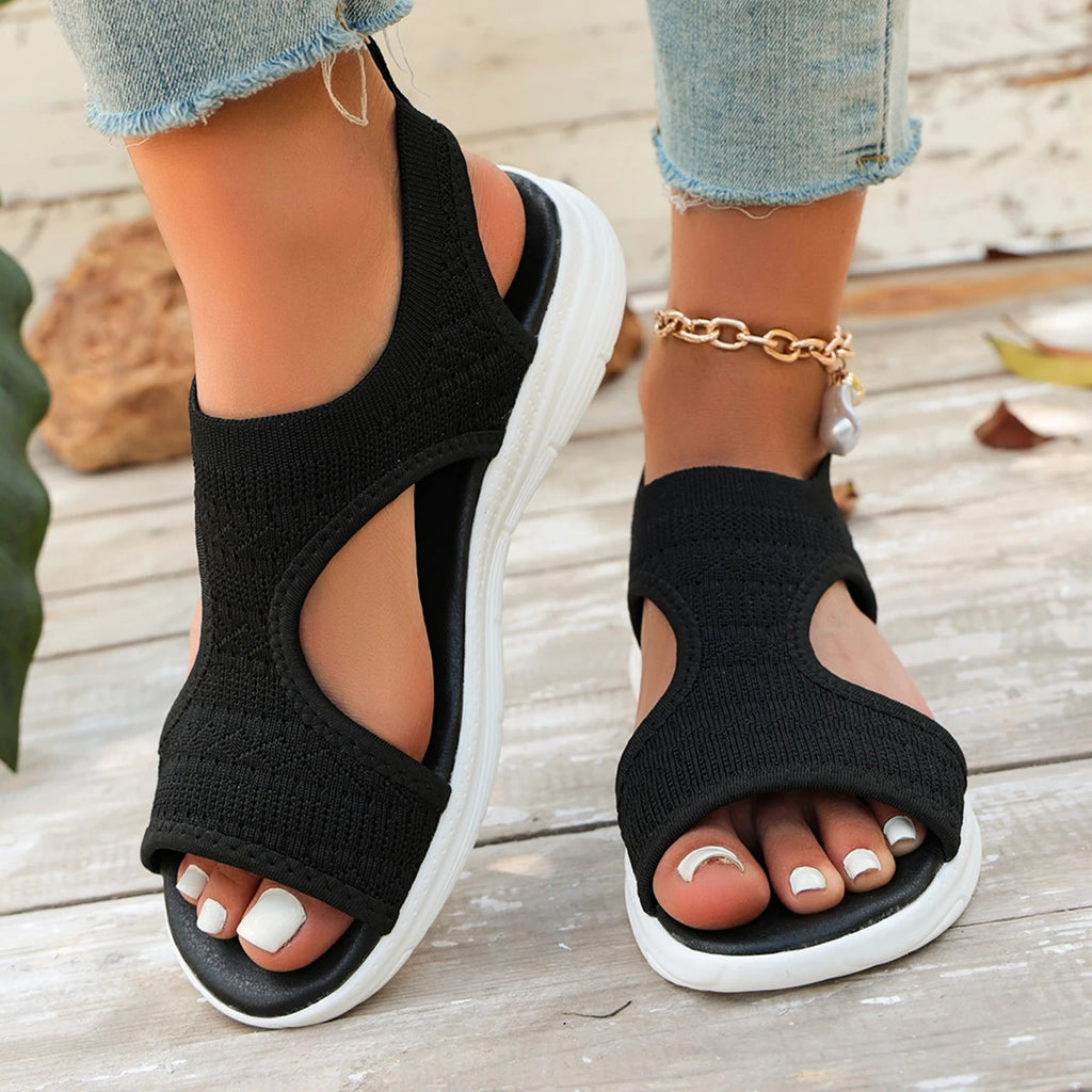 Summer Wedge Sandals for Women 2026 New Fashion Non Slip Beach Shoes Woman Lightweight Casual Platform Plus Size Sandals Women - Sun Studio