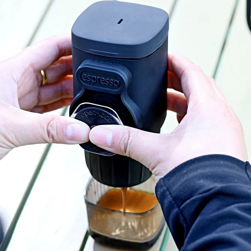Portable hand pressed coffee machine, Italian capsule coffee powder, household travel, outdoor small espresso machine - Sun Studio