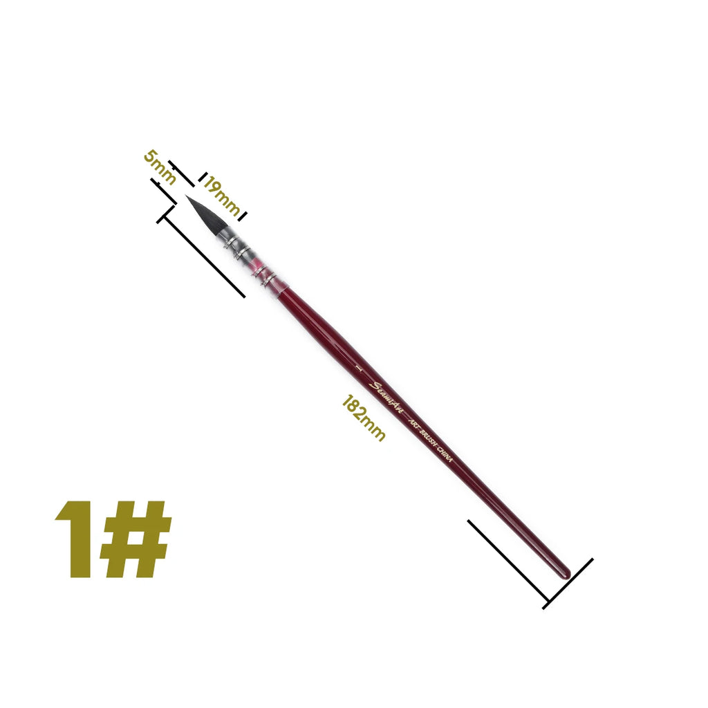 1Pcs Artist Hand-Painting Drawing Brushes Professional Watercolor Brush Pen for Water Color Painting Drawing School Art Supplies - Sun Studio