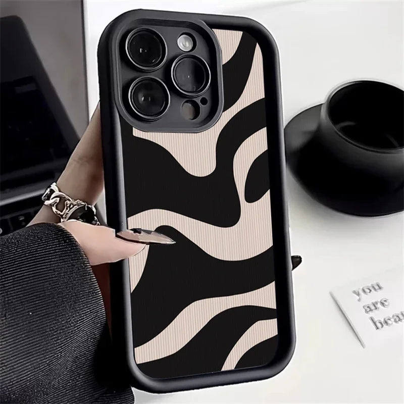 Case for Xiaomi 14 Cases Poco F5 Case Zebra Stripe Lattice Cases for Xiaomi 11 Lite 5G NE 13T 13 12T 12 Poco M6 X6 X5 Pro Cover - Sun Studio