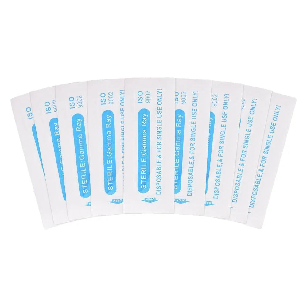 50Pcs Round Tattoo Needles Blades RS RL Microblading Permanent Makeup Fog Eyebrow Lip Needles Manual Pen Embroidery Needle - Sun Studio