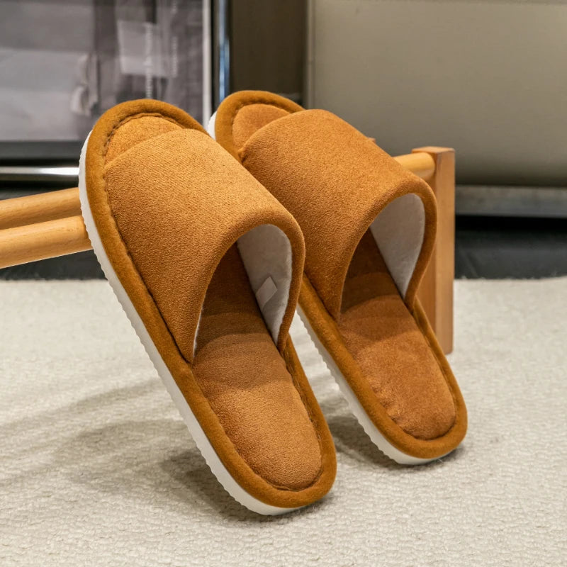 New Men'S Indoor Open Toe  Slippers high quality soft comfortable Home Shoes Indoor Anti-Skid Slippers bedroom No noise - Sun Studio