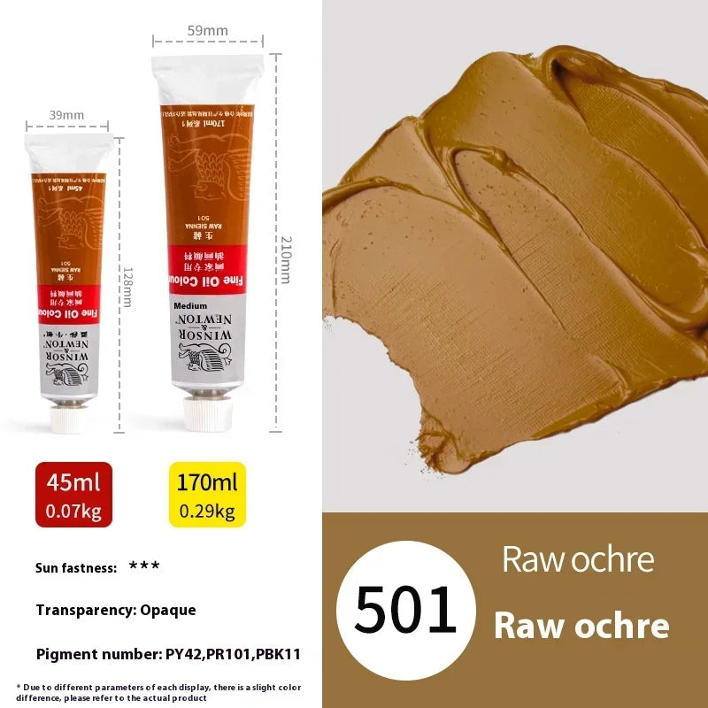 45ml Oil Paint Transparent Tube Fast Drying White Gold Silver Professional Color Painting Supplies For Artists Student Beginners - Sun Studio
