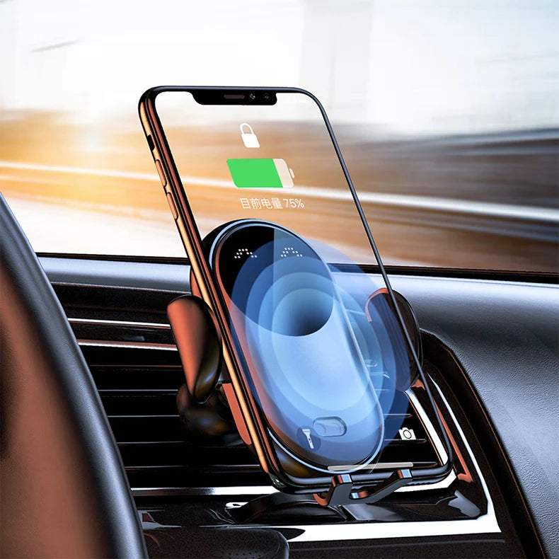 Wireless Charger Car Mount for Air Vent Mount Car Phone Holder Rotating Intelligent Infrared Fast Wireless Charging Charger - Sun Studio