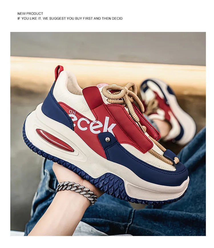 New Youth Thick Bottom Casual Sneakers Korean Edition Men's Versatile Breathable Running Shoes High Quality Zapatos para hombres - Sun Studio