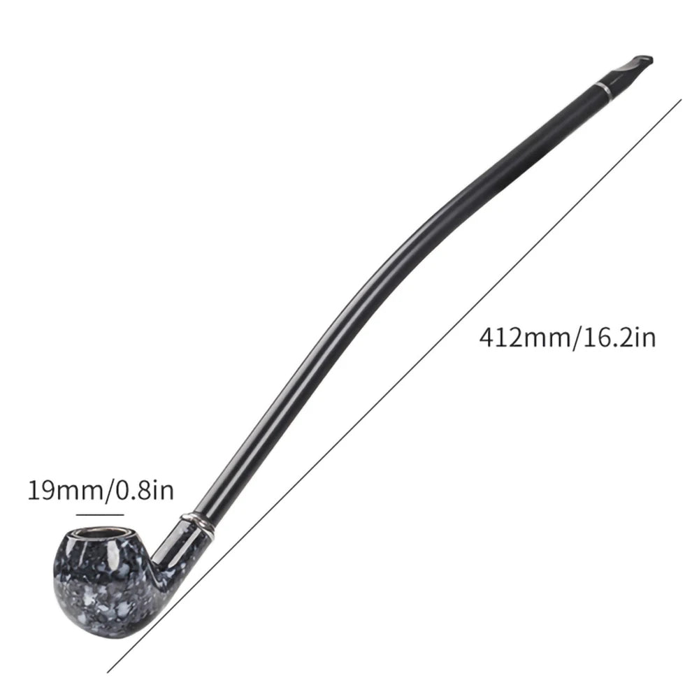 Classic Long Smoking Pipe with Filter Removable Washable Resin Tobacco Pipe Smoking Accessories Men Holiday Gift - Sun Studio