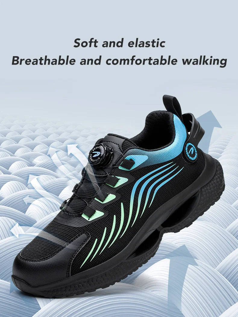 2026 Security Safety Shoes Men Rotating Button Work Sneakers Indestructible Shoes Puncture-Proof-men Sport Shoes Steel Toe Boots - Sun Studio