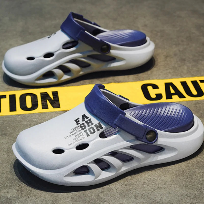 Men's Sandals Fashion Slippers EVA Hole Shoes 2025 Men Outdoor Thick-soled Casual Shoes Couple Home Beach Sandals Flip Flops 슬리퍼 - Sun Studio