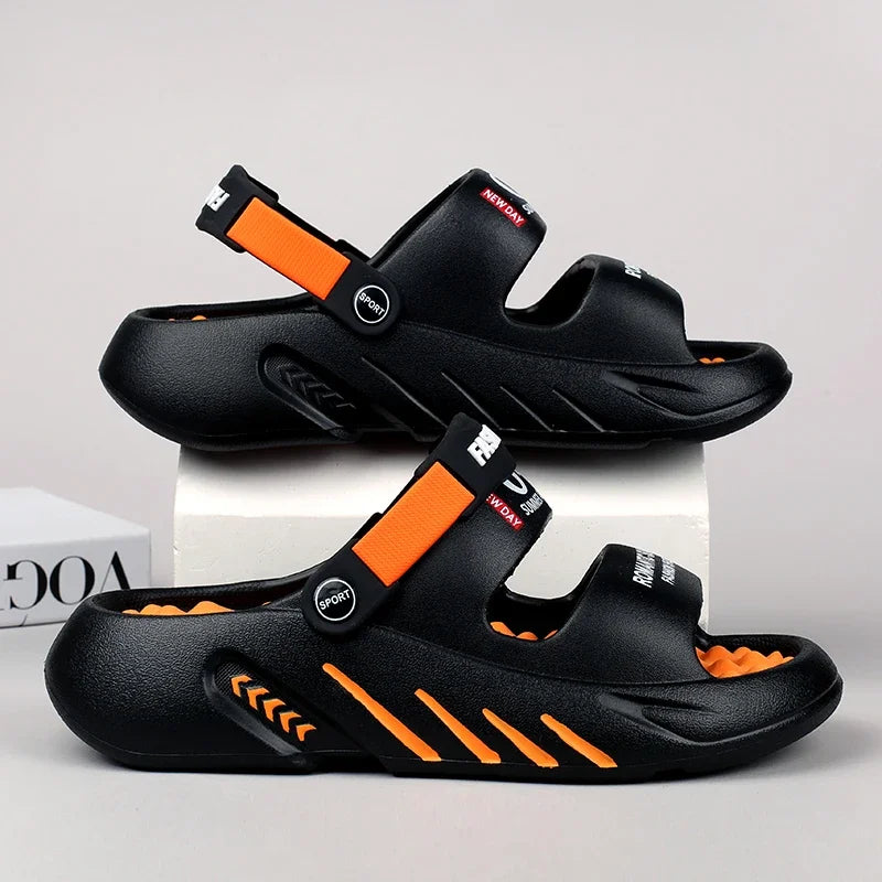 2025 Summer Men's Massage Slippers Outdoor Sandals Beach Comfortable Soft Slides Indoor Casual Shoes Men Sandals Big Size 47 48 - Sun Studio