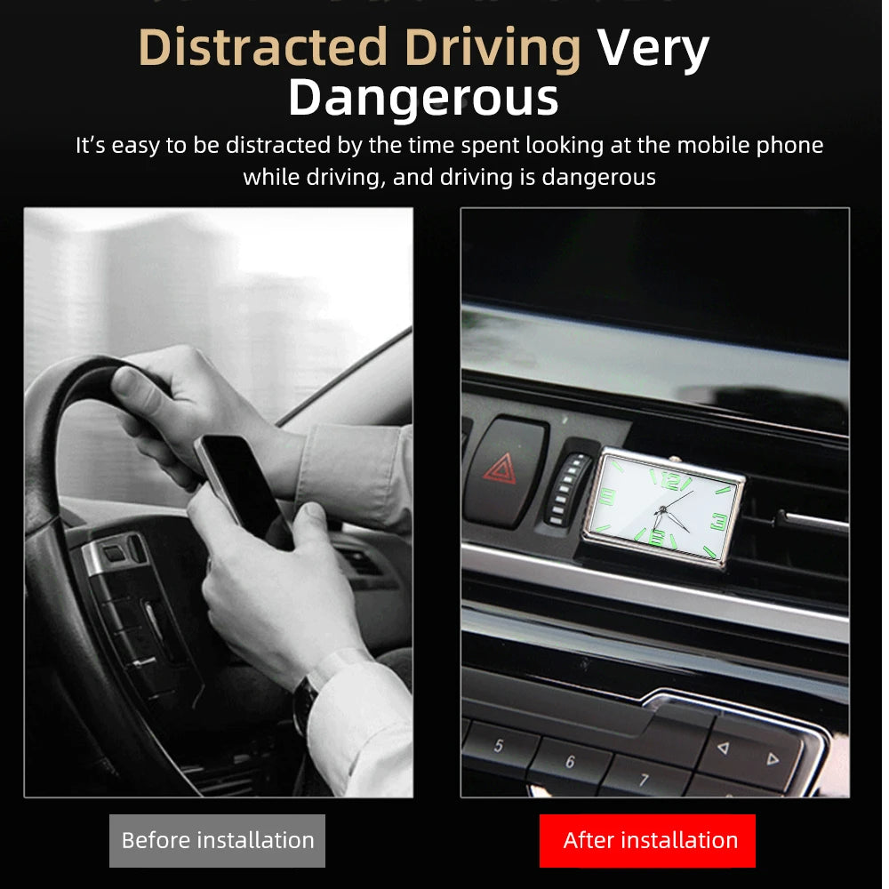 Automobile Quartz Clocks Watch Car Decoration Ornaments Vehicle Zinc Alloy Material Fashion Premium Auto Fashion Watches - Sun Studio
