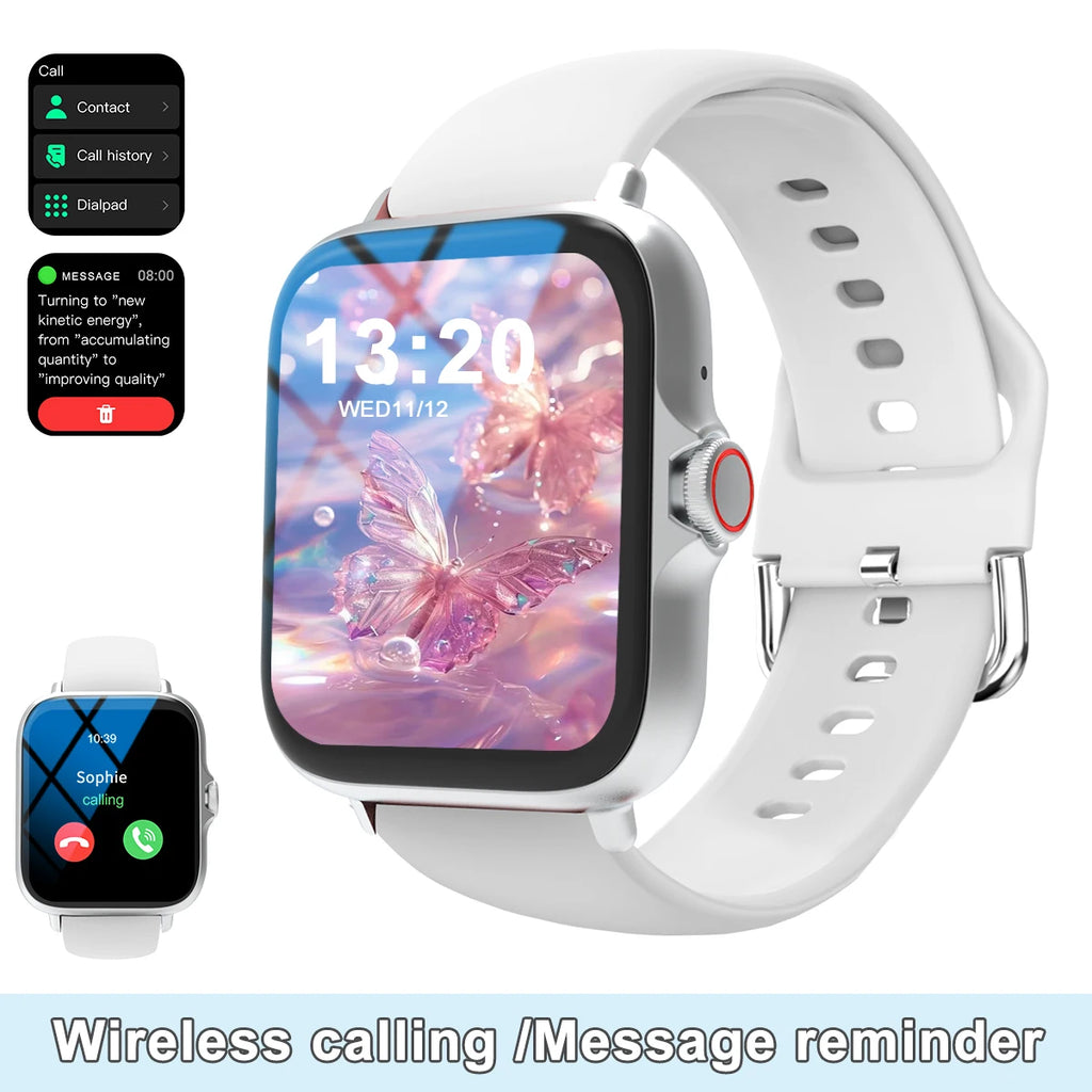 Smart watch, wireless calling /dial, Various APP Reminders,Suitable for men and women, sports watches,for iPhone/Andriod - Sun Studio