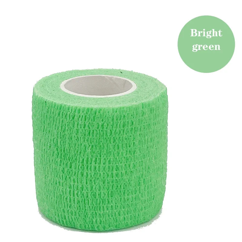 1/6pcs 5cmx4.8m Disposable Tattoo Bandage Sport Wrap Tape Self Adhesive Elastic Bandage Colors Tape Tattoo Accessories