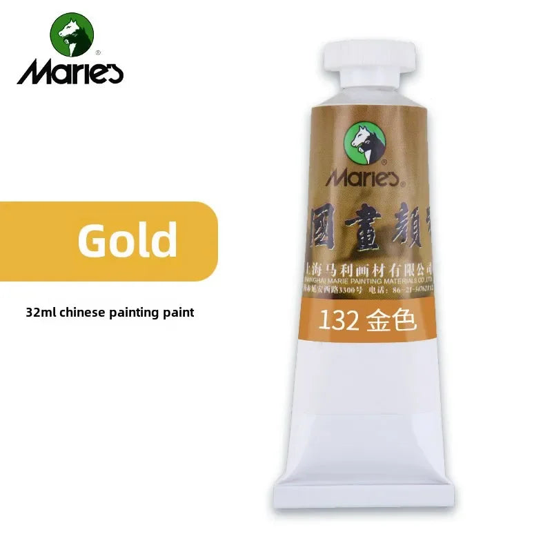 Maries Chinese Painting Single 32ml Large Meticulous Painting Large Capacity Ink Painting Garcinia Cambogia Golden Flower Green - Sun Studio