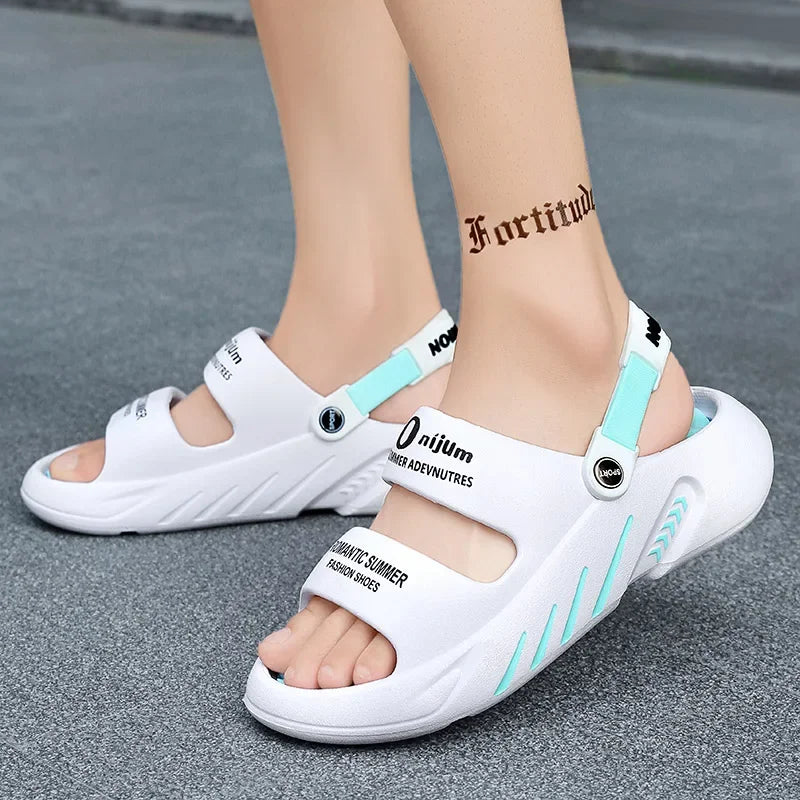 2025 Summer Men's Massage Slippers Outdoor Sandals Beach Comfortable Soft Slides Indoor Casual Shoes Men Sandals Big Size 47 48 - Sun Studio