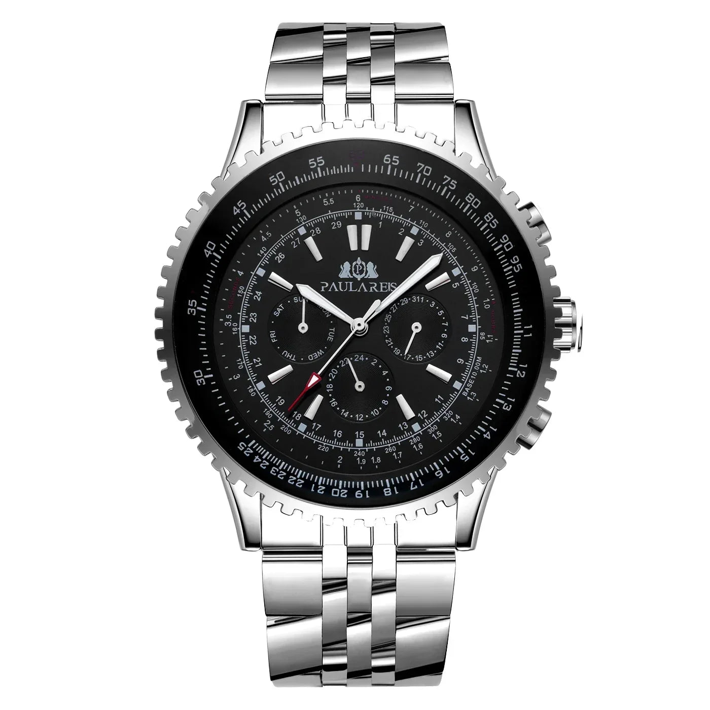Automatic Mens Watch Mechanical Self Wind Movement Stainless Steel Fashion Sports Blue Black Big 50mm Classic Fashion Watches - Sun Studio
