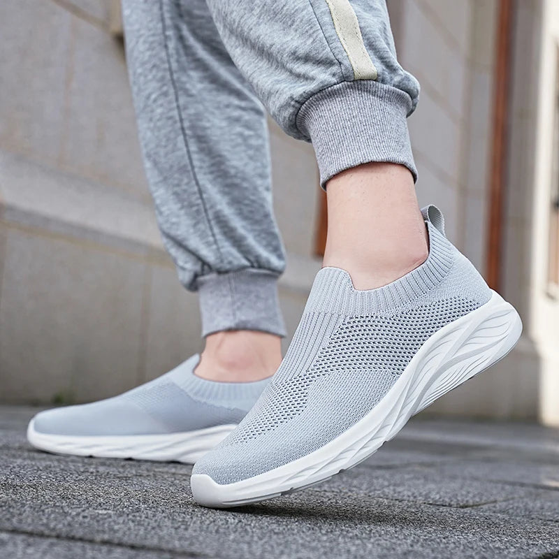 Men Casual Shoes Breathable Sneakers Men Lightweight Walking Running Shoes for Couple Slip on Loafers Zapatillas Hombre Size 48 - Sun Studio