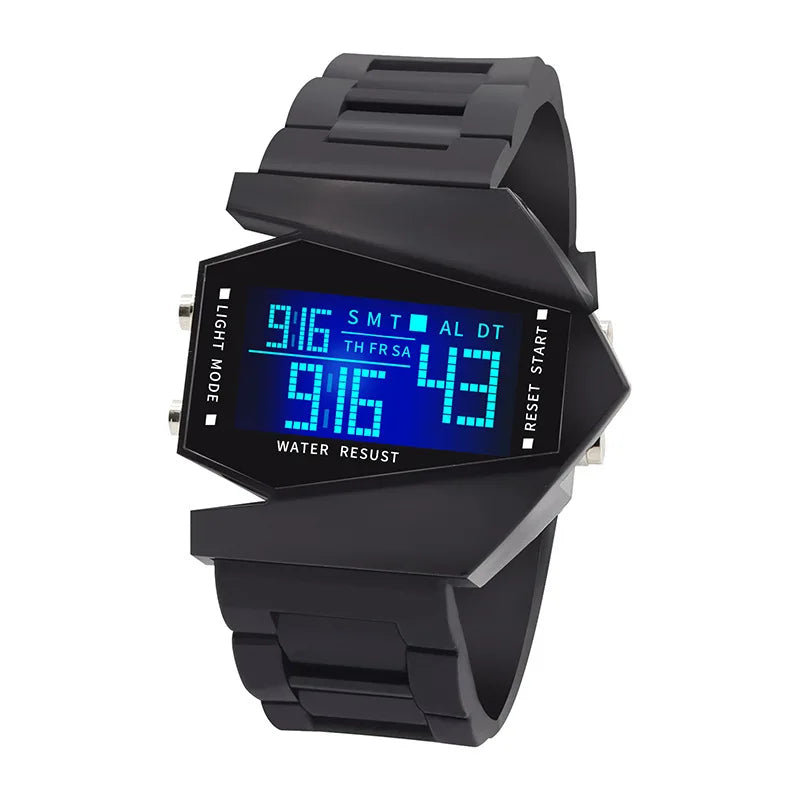New Creative Digital Watches for Kids Luminous Wateproof Silicone Strap Sports Watch Multifunction Alarm Clock Sports Watch - Sun Studio