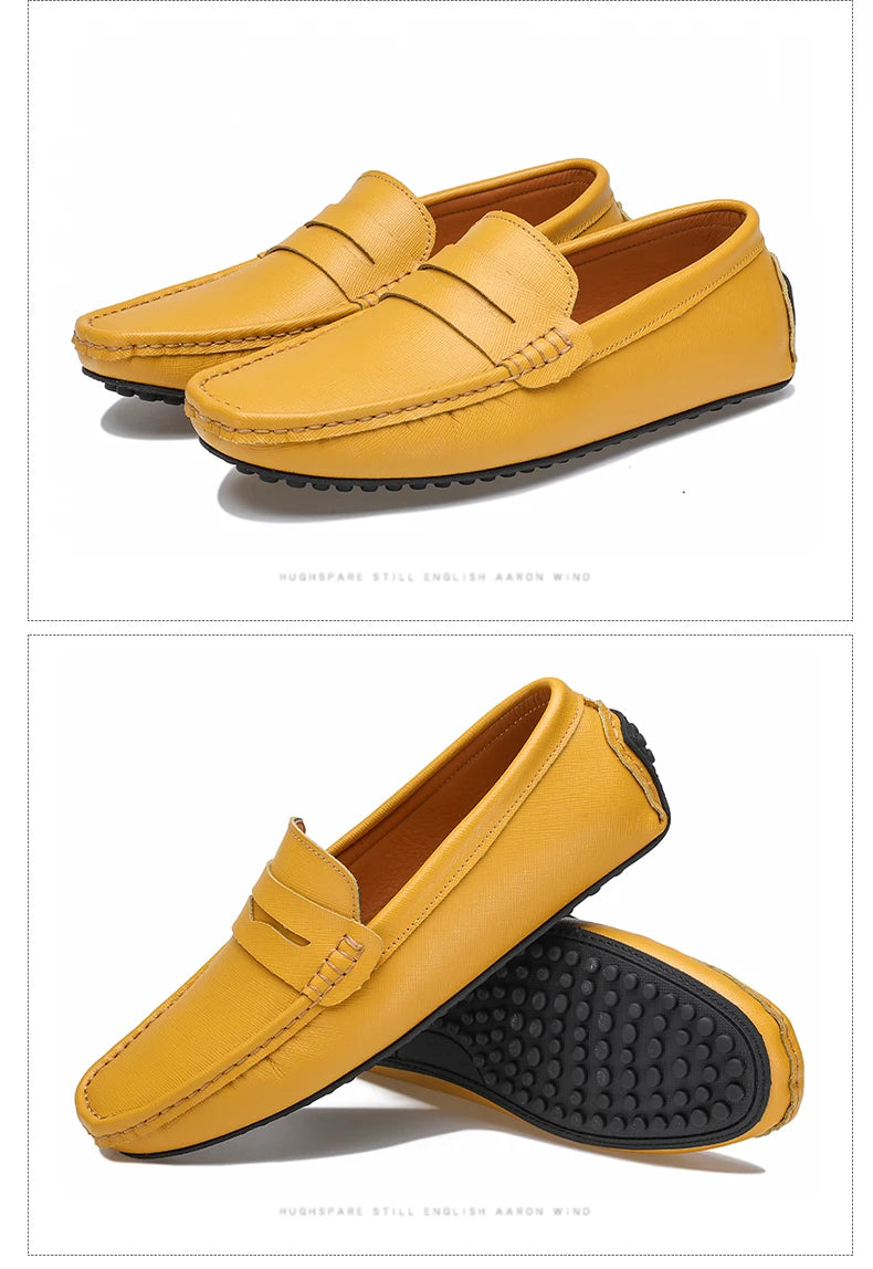 DEKABR Loafers Shoes Men Fashion Shoes New Spring Comfy Men's Flats Moccasins Classic Original Leather Men Casual Shoes - Sun Studio