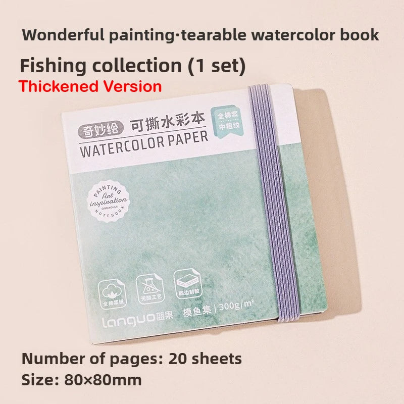 LANGUO Portable 300G Thick Cotton Watercolor Tearable Book Coated Paper Medium Rough Texture Album Sketchbooks School Stationery