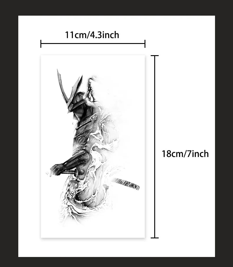 Japanese Aesthetic Samurai Juice Tattoo Stickers Waterproof Durable Bodyguard Knife Semi-permanent Fake Tattoo Arm Simulation - Sun Studio