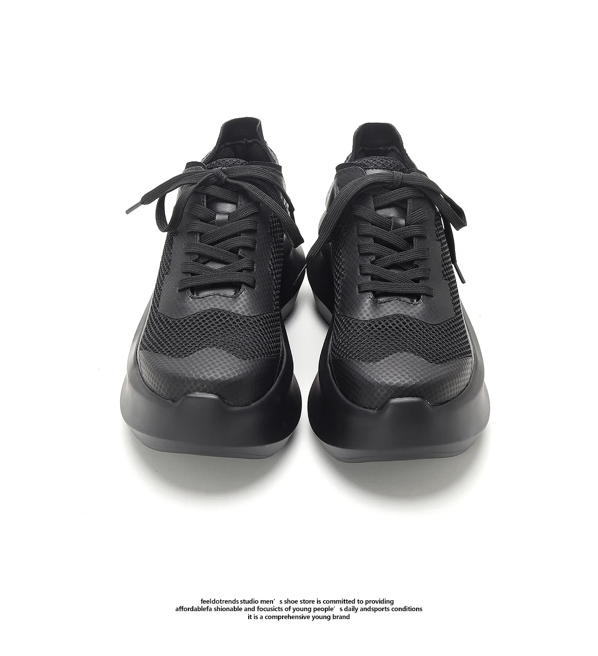 Summer New Mesh Shoes Men's Height 7CM Casual Breathable Dad Shoes Sponge Cake Shoes Thick Bottom Trendy Sports Shoes - Sun Studio