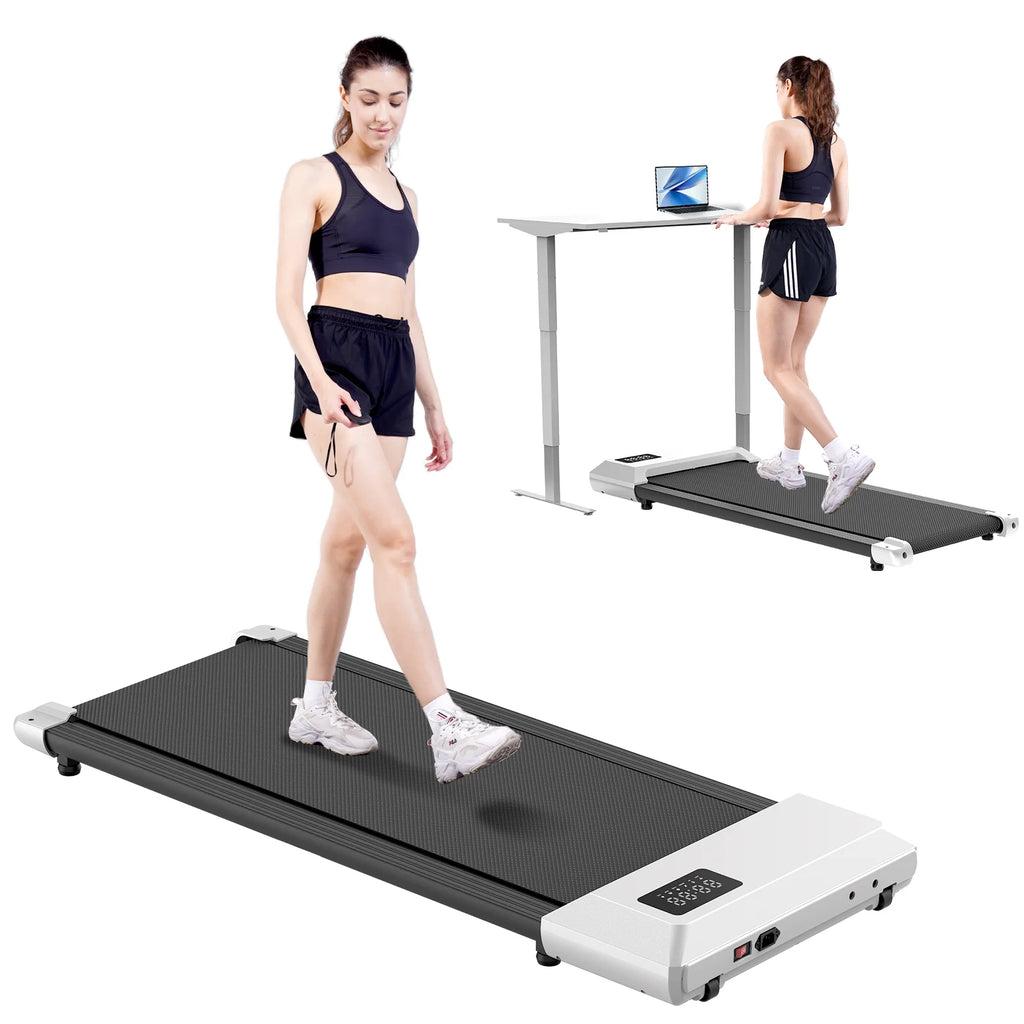 Walking Pad 2 in 1 Under Desk Treadmill, 2.5HP Low Noise Walking Pad Running Jogging Machine with Remote Control for Home Office - Sun Studio