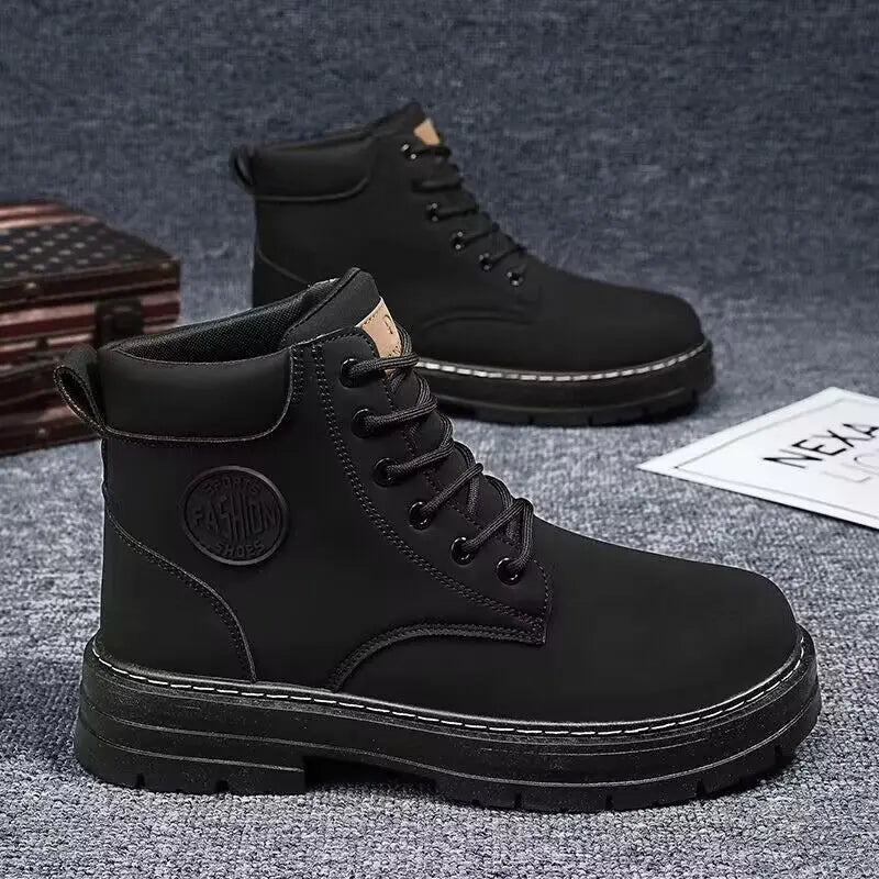 Men's Designer Motorcycle Boots Fashion Comfortable High Top Platform Work Boots Winter Hot Selling Mens Green Hiking Boots 2026 - Sun Studio