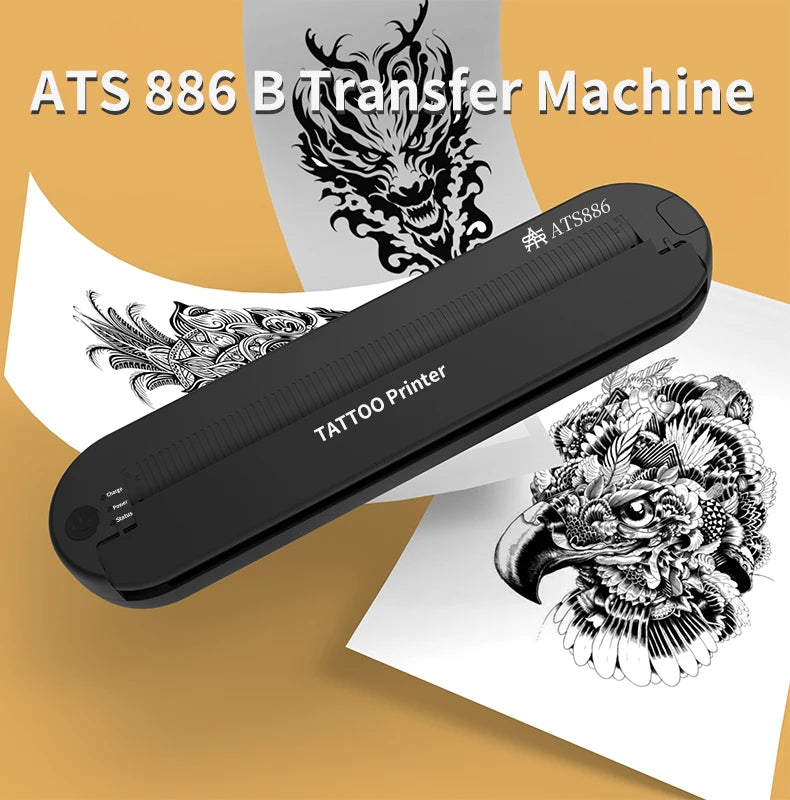 Tattoo ats886 Thermocopier A4 Wireless Tattoo Transfer Bluetooth Mobile&pc Printer Thermal Printer Tattoo for Machine Printing - Sun Studio